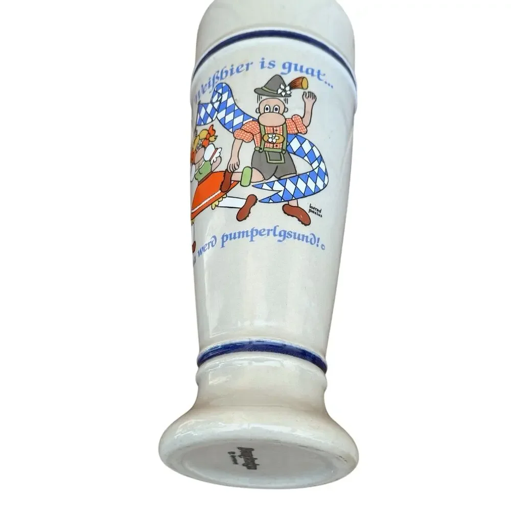 Vintage German Pilsner-Shape .05 L Stoneware Weisbier Stein Domdesign